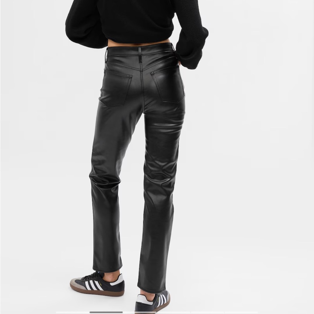 Gap Leather Straight Leg Pants